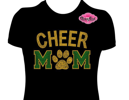 Cheer Mom Paw 2 (Rhinestone design)