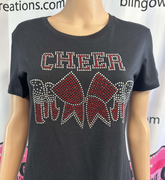 Cheer Mom Bow Womens Fitted (sample)