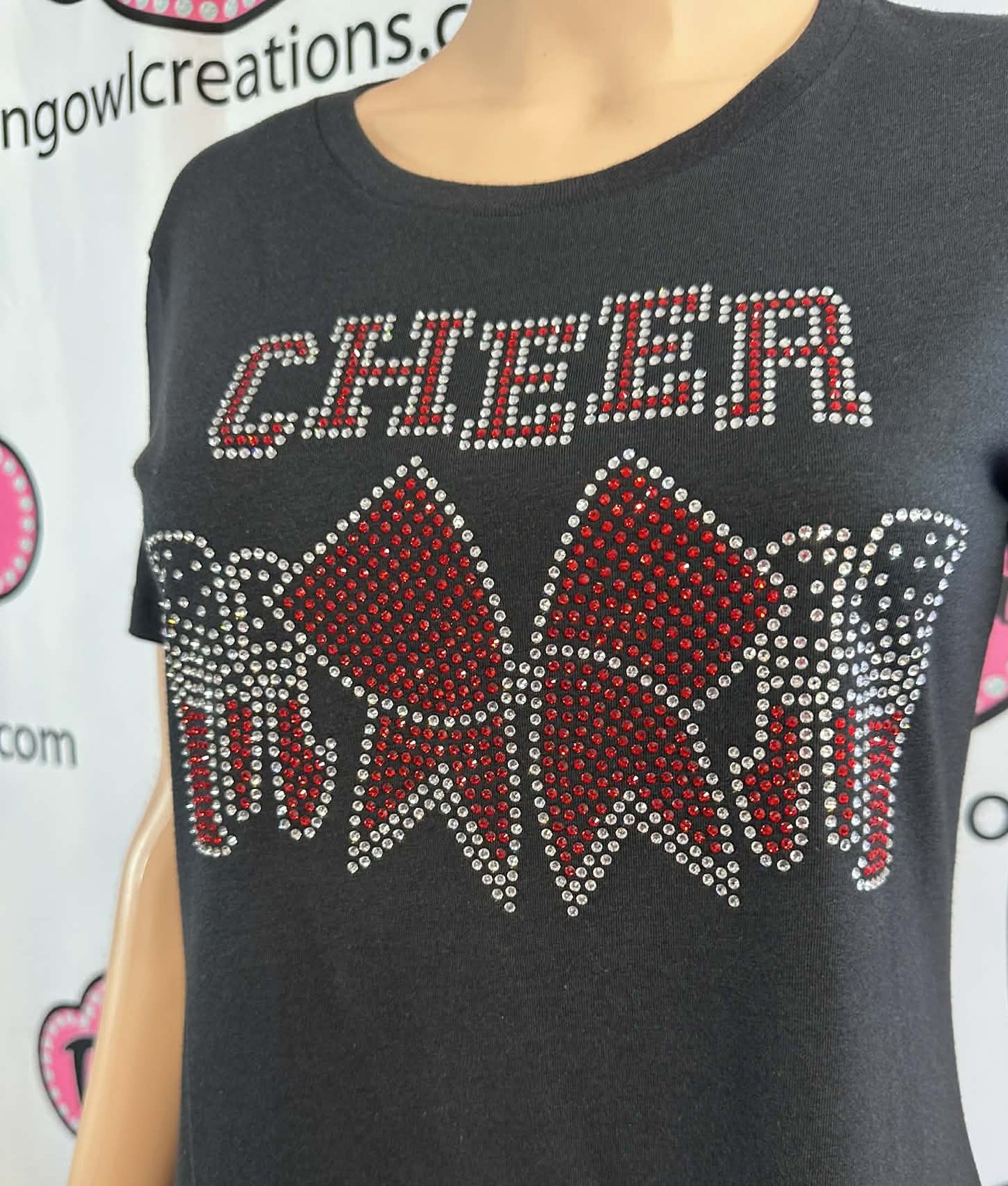Cheer Mom Bow Womens Fitted (sample)