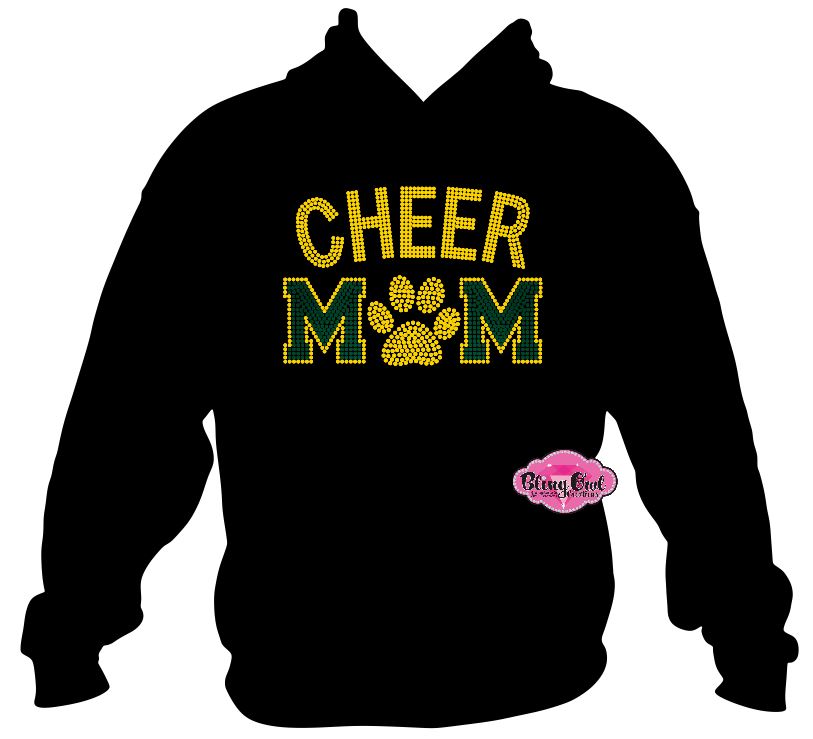 Cheer Mom Paw 2 Sweatshirt Hoodie Adult Unisex
