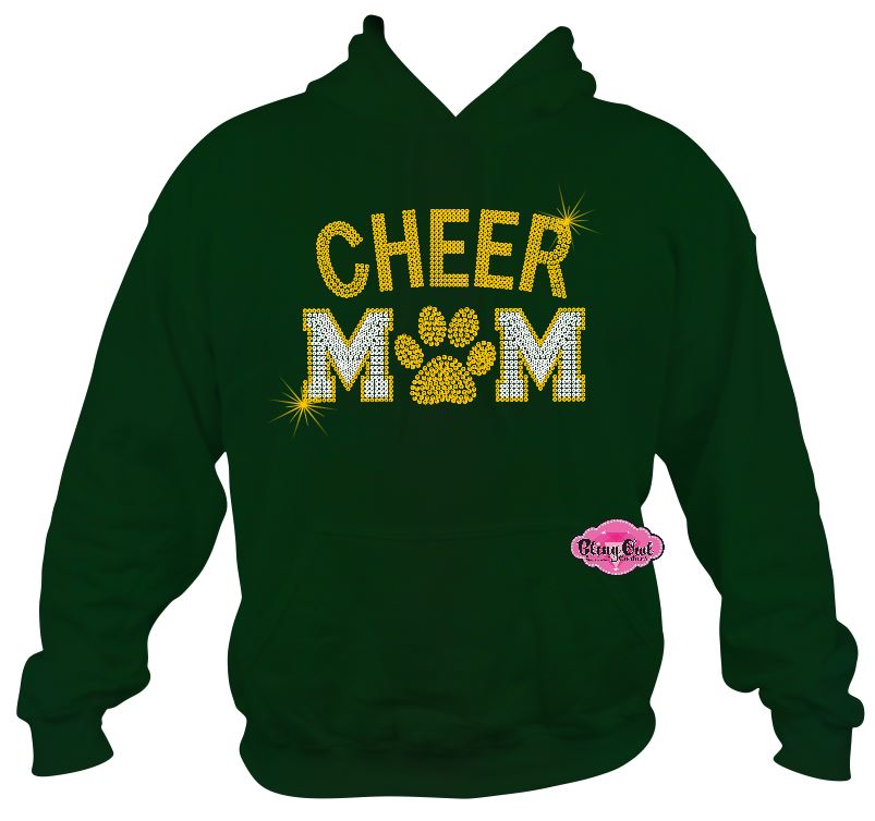 Cheer Mom Paw 2 Sweatshirt Hoodie Adult Unisex