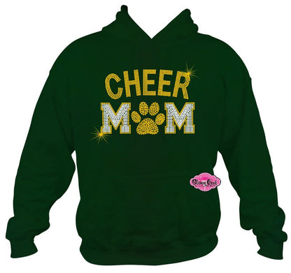 Cheer Mom Paw 2 Sweatshirt Hoodie Adult Unisex