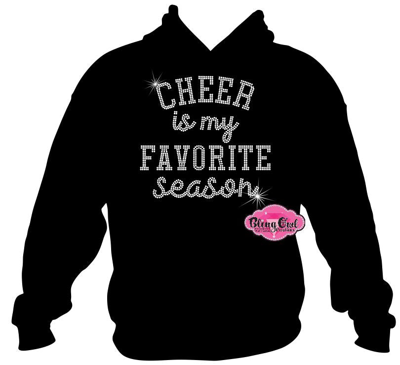 cheer_is my favorite season mom_bow shirt rhinestones sparkle bling cheerleading