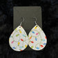 Teardrop Earrings Pleather - Variety