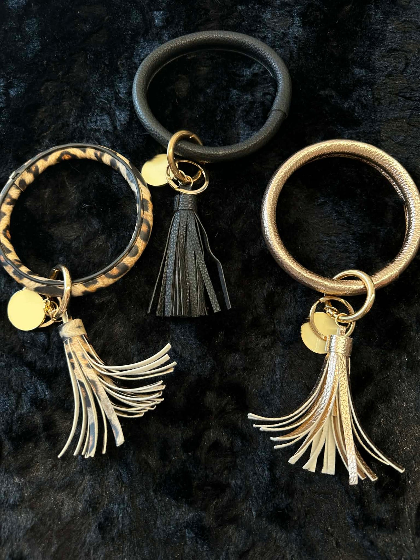 Circle Tassel Keyring Wristlet - Variety