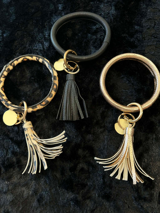Circle Tassel Keyring Wristlet - Variety