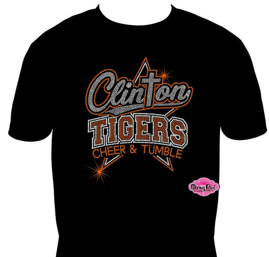 Clinton Tigers Cross Logo Unisex Short Sleeve Tshirt