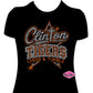 Clinton Tigers Cross Logo Womens Relaxed Fit Short Sleeve Tshirt