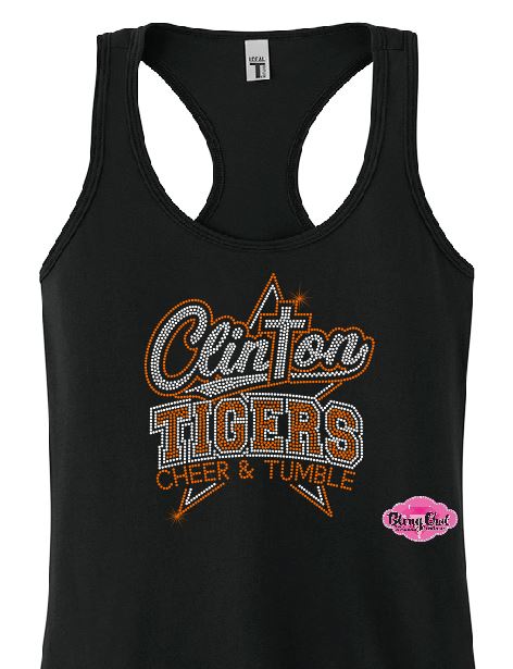Clinton Tigers Cross Logo Youth Tank Top