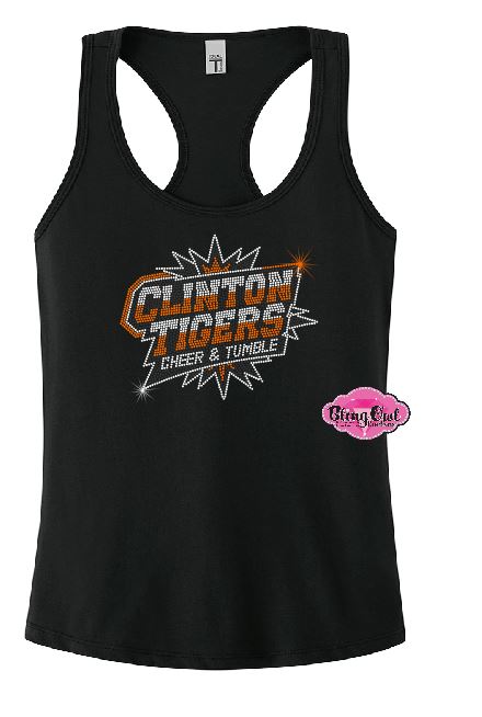 Clinton Tigers Cheer & Tumble Main Logo Youth Tank Top