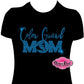 color guard mom marching band school spirit wear rhinestone bling sparkle bedazzled