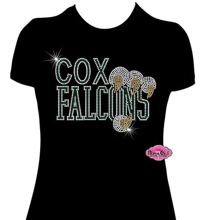 Cox Falcons Claw Womens Fitted Tshirt