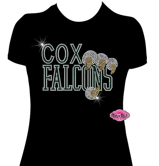 Cox Falcons Claw Womens Fitted Tshirt