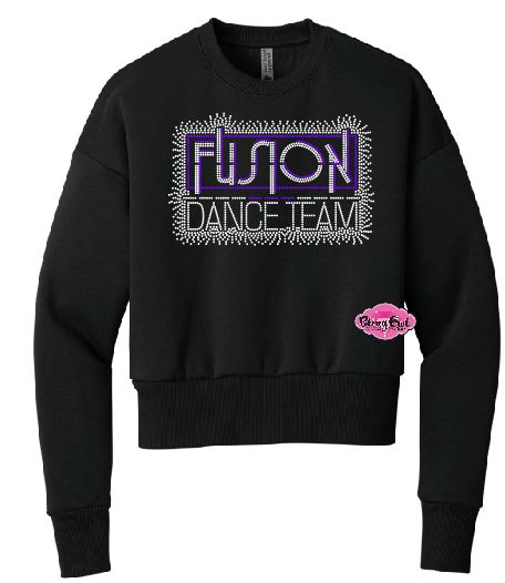 Fusion Dance Team Adult Scatter Cropped Heavyweight Crewneck