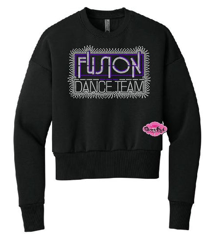Fusion Dance Team Adult Scatter Cropped Heavyweight Crewneck