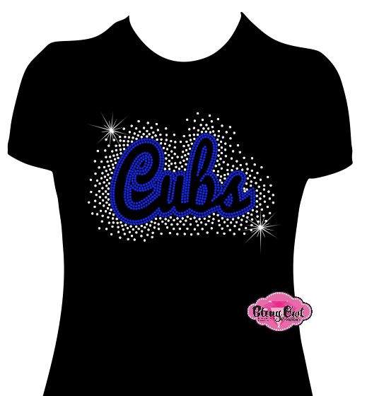 Cubs Scatter Womens Fitted Short Sleeve