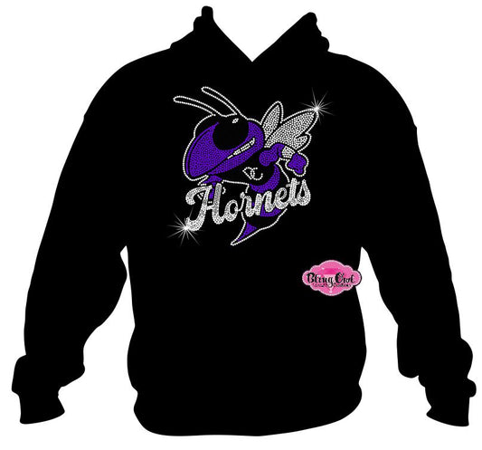 Hornets Large with Mascot Sweatshirt Unisex