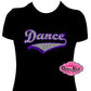 dance_swoosh shirt glam vibes tshirt rhinestones sparkle bling