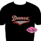 dance_swoosh shirt glam vibes tshirt rhinestones sparkle bling