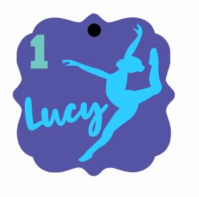 Dancer Bogg Bag Tag/Charm (can add Ribbons/Beads)