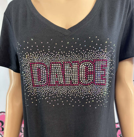 Dance Scatter Womens Fitted Vneck (Sample)