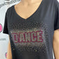 Dance Scatter Womens Fitted Vneck (Sample)