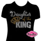 daughter of the king crown faith shirt christian clothing tshirt faith based rhinestones sparkle bling