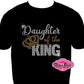daughter of the king crown faith shirt christian clothing tshirt faith based rhinestones sparkle bling