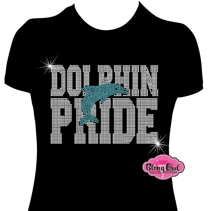 Dolphin Pride Rhinestone Design