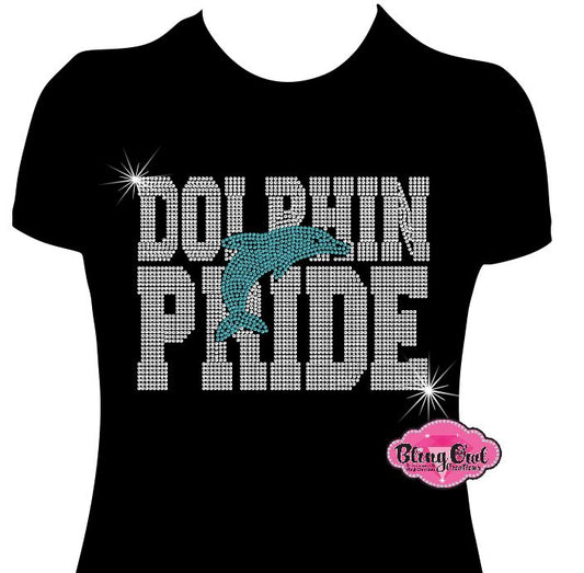 dolphin_pride team_wear school_spirit_wear rhinestones sparkle bling