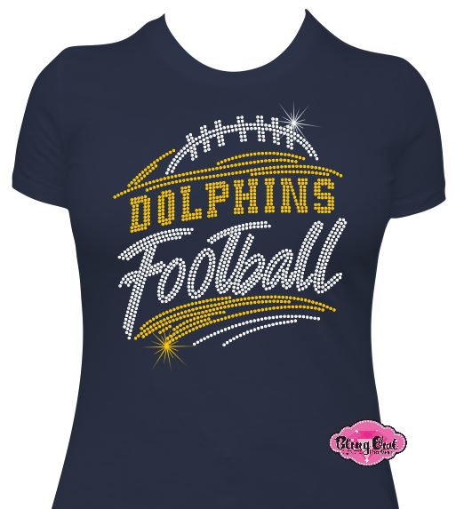 Ocean Lakes Dolphins Football Womens Fitted Tshirt