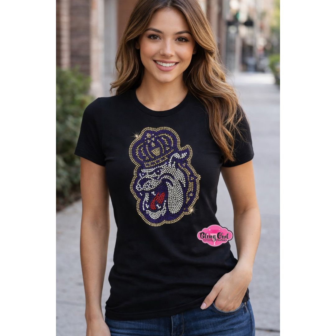 JMU Duke Dog Face Scoop Neck Fitted