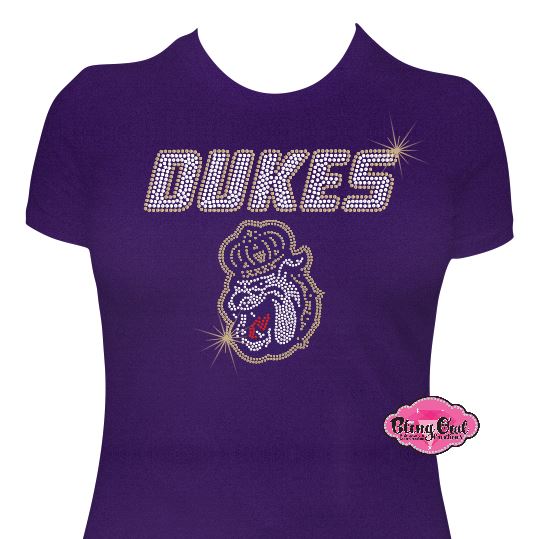 JMU Dukes with Dog Face small Scoop Neck Fitted