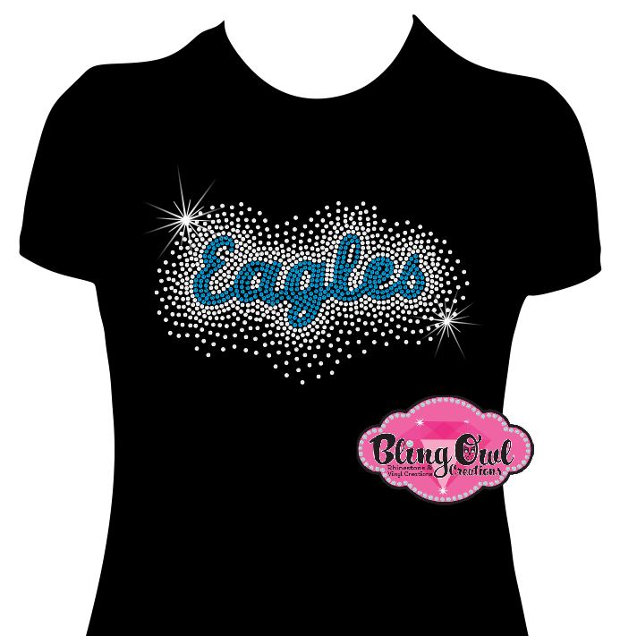 eagles mascot spirit_wear long sleeves rhinestones sparkle bling