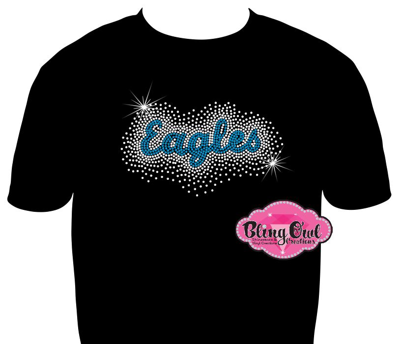 eagles mascot spirit_wear long sleeves rhinestones sparkle bling