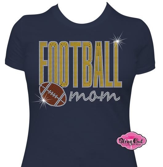 Football Mom Womens Fitted Short Sleeve Tshirt