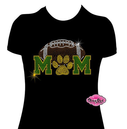 GB Wildcats Football Mom Paw Print Womens Fitted