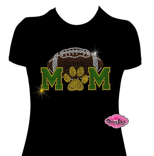 GB Wildcats Football Mom Paw Print Womens Fitted
