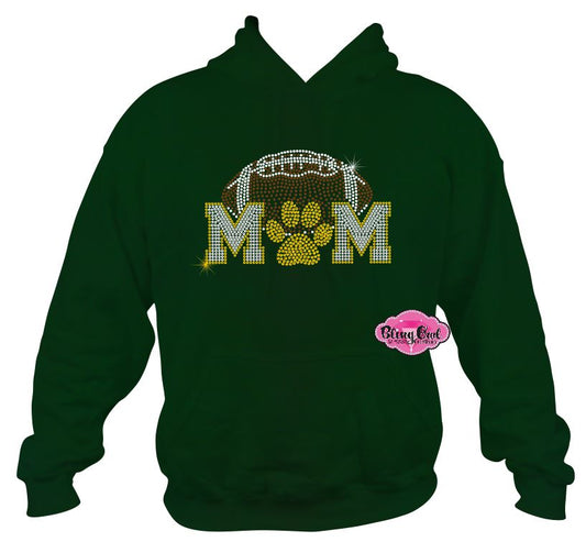 GB Wildcats Football Mom Paw Print Sweatshirt Hoodie Adult Unisex