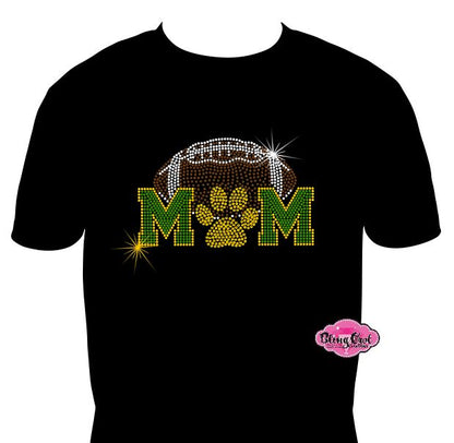 GB Wildcats Football Mom Paw Print Adult Unisex
