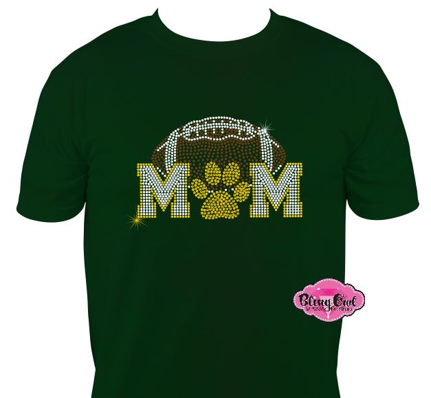 GB Wildcats Football Mom Paw Print Adult Unisex
