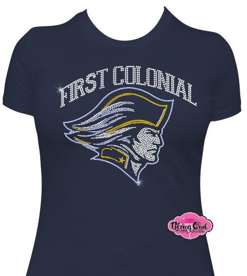 First Colonial Arch Patriots Side View Womens Fitted Tshirt