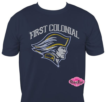 First Colonial Arch Patriots Side View Short Sleeve Adult Unisex