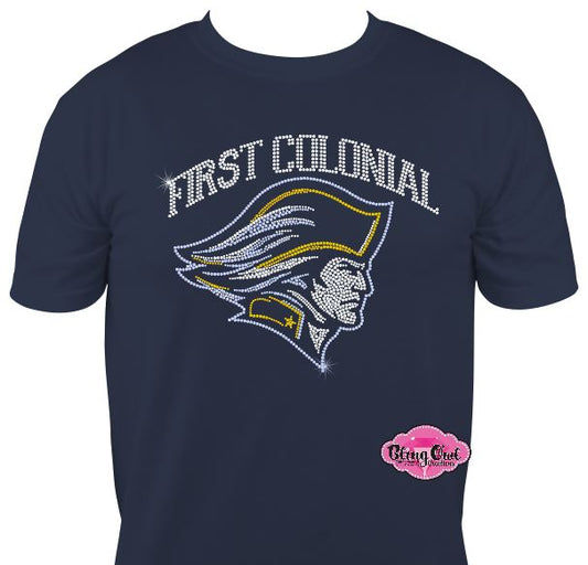 First Colonial Arch Patriots Side View Short Sleeve Adult Unisex