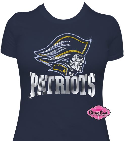 Patriots Side View Short Sleeve Womens Fitted