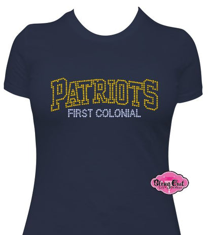 Patriots First Colonial Short Sleeve Womens Fitted