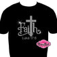 Faith  Luke 17:6 fitted shirt christian clothing tshirt faith based rhinestones sparkle bling