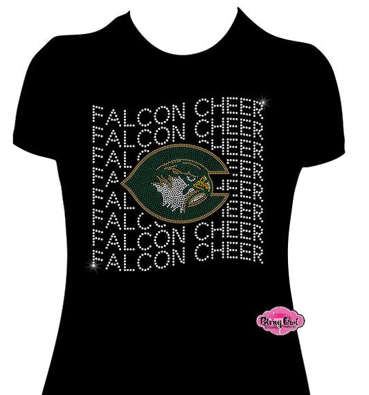 Cox Falcons Cheer Womens Relaxed Fit Tshirt