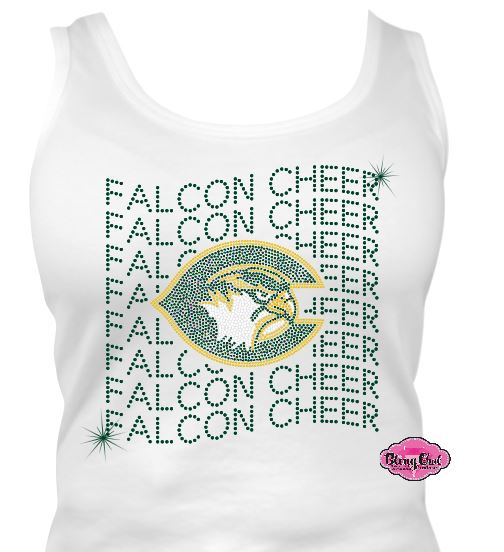 Cox Falcons Cheer Logo Womens Tank Top