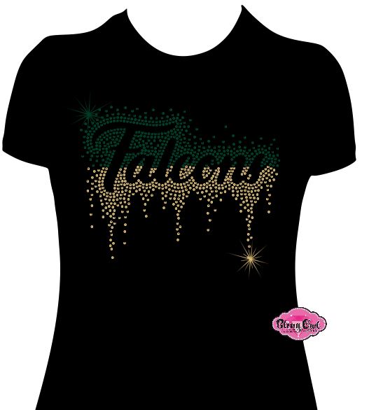Falcons Drip Scatter Womens Fitted Tshirt